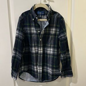 Ralph Lauren Cotton Corduroy Plaid Button Down